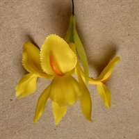 skrig gul iris gammel plastik kunstig blomst genbrug tysk fra 1970'erne